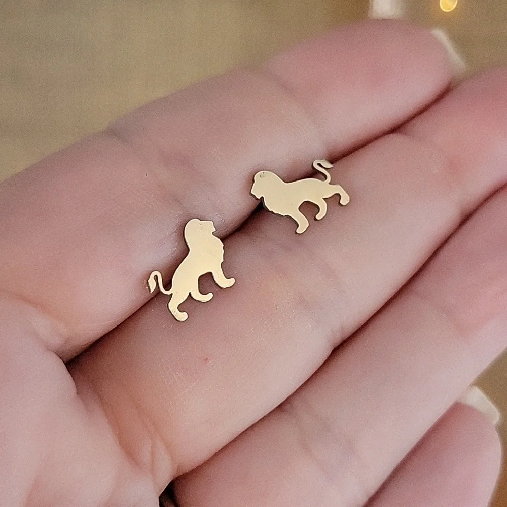 LION STUD EARRINGS